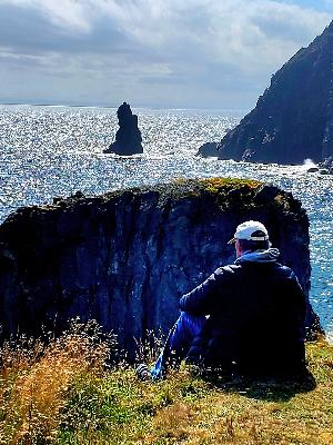 Taking quite time on the cliffs of NFLD for my mental health!